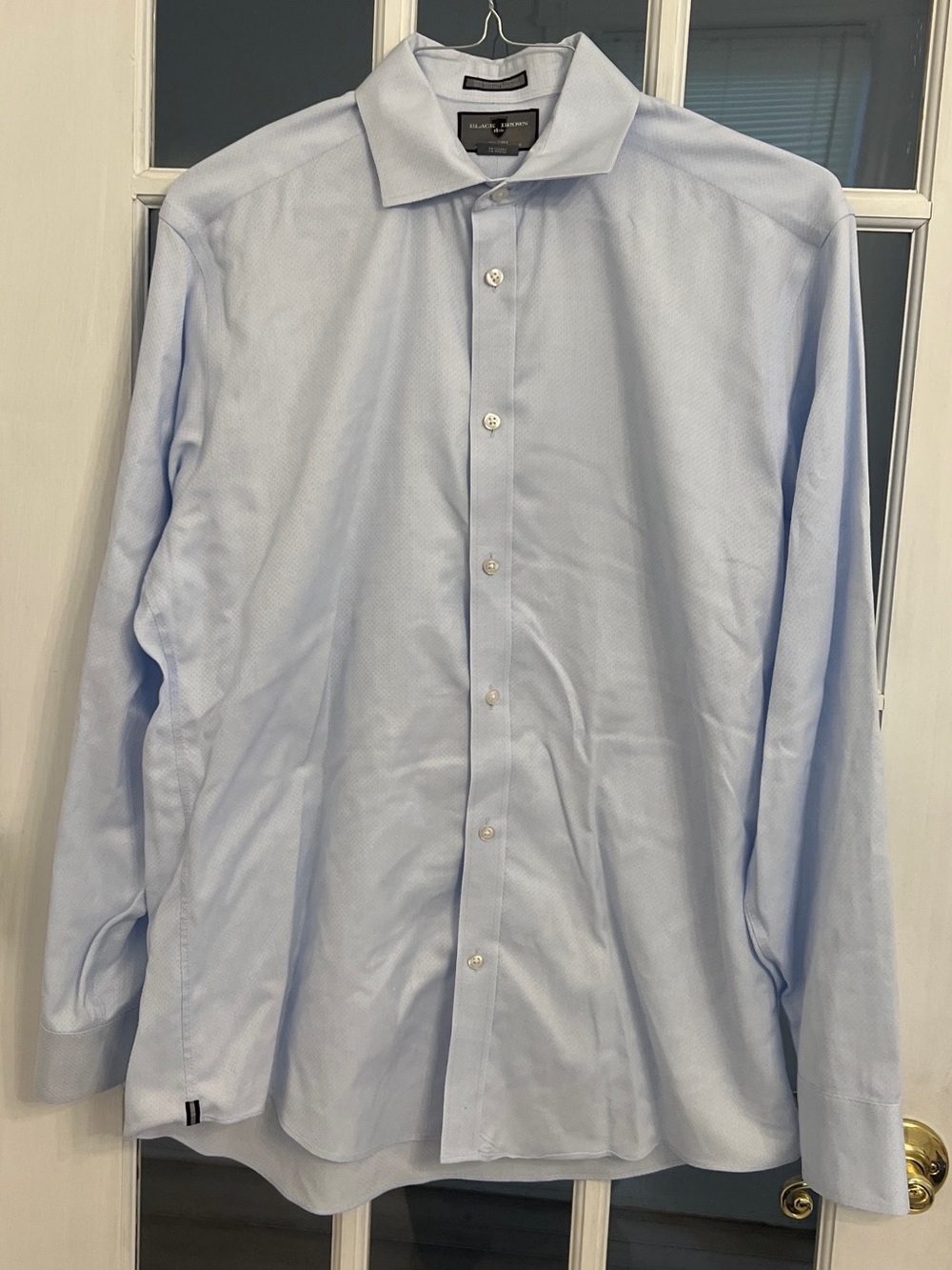BLACK BROWN 1826 Men’s Light Blue Egyptian Cotton Slim Fit Button Down Shirt